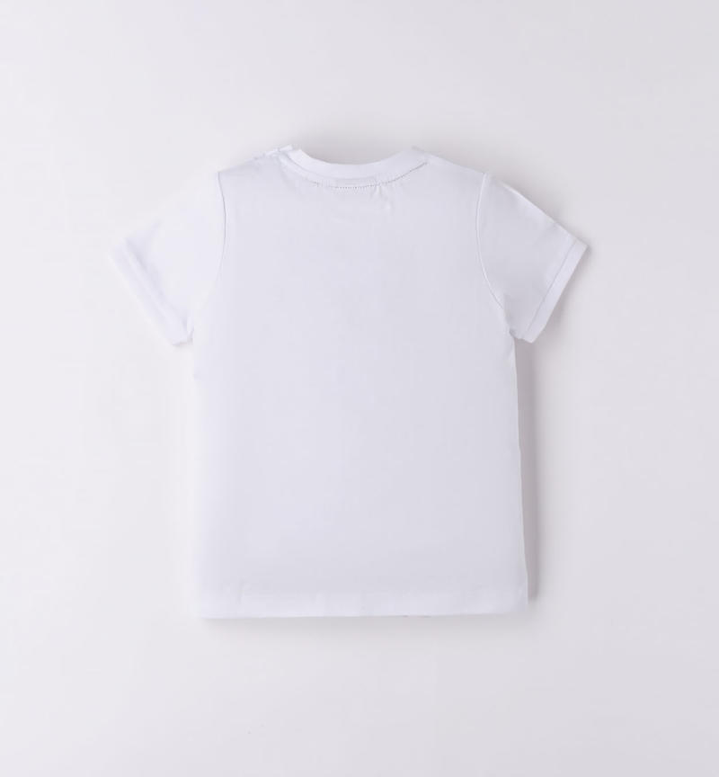 T-shirt bambino con papillon da 9 mesi a 8 anni Sarabanda BIANCO-BEIGE-8033