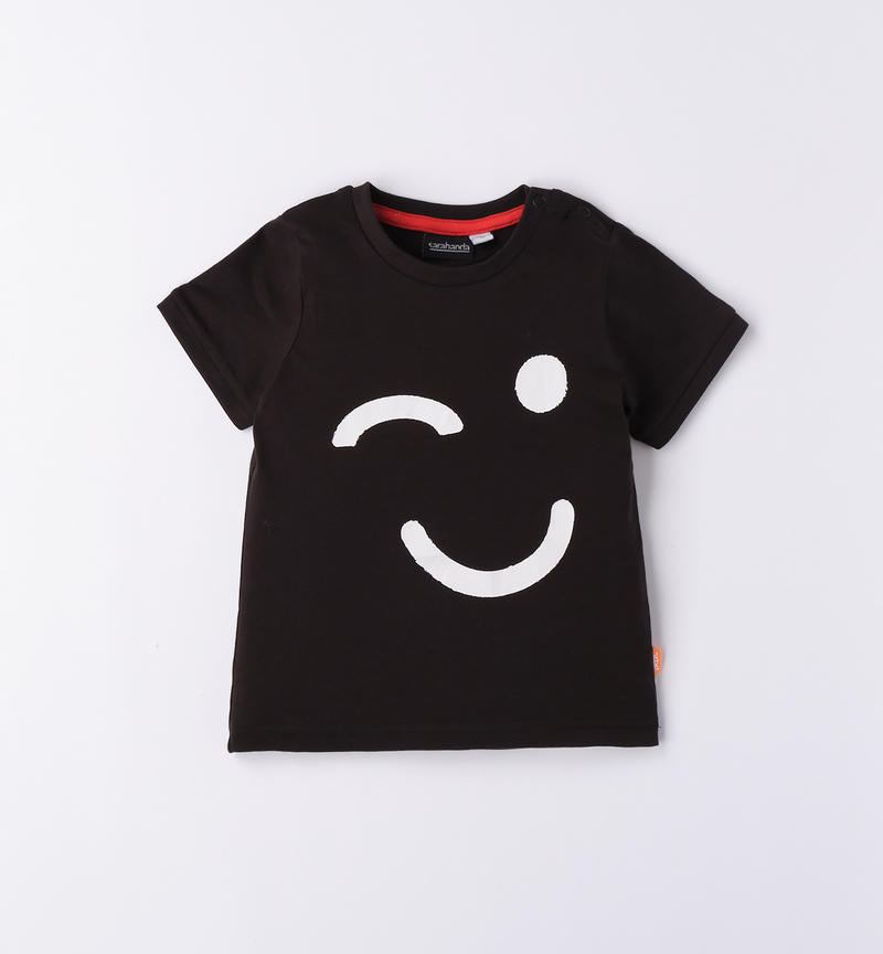 Sarabanda t-shirt for boys from 9 months to 8 years NERO-0658