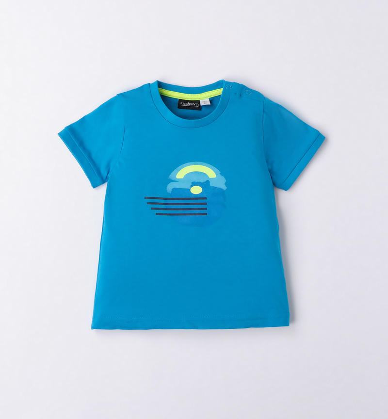 Sarabanda t-shirt for boys from 9 months to 8 years TURCHESE-4033