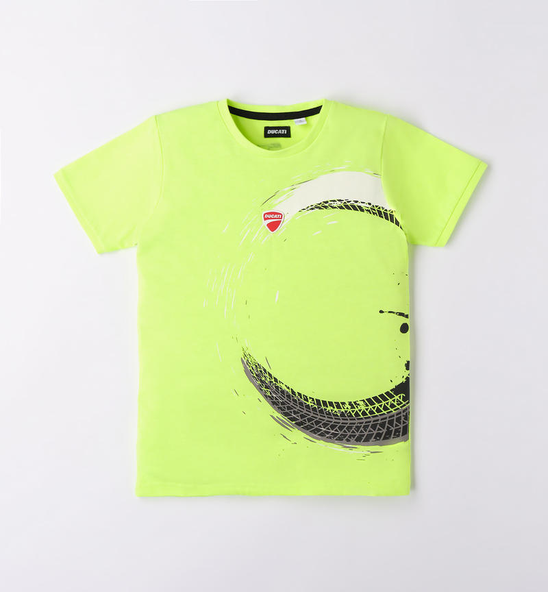 Ducati t-shirt for boys from 3 to 16 years  GREEN ACID-5841