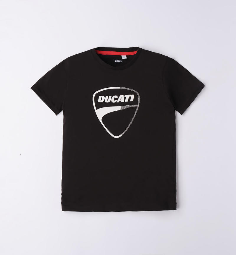 Ducati logo t-shirt for boys from 3 to 16 years NERO-0658