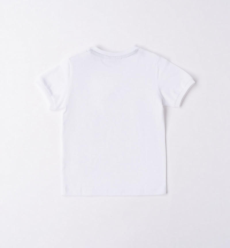 Sarabanda mixed print t-shirt for boys from 9 months to 8 years BIANCO-0113