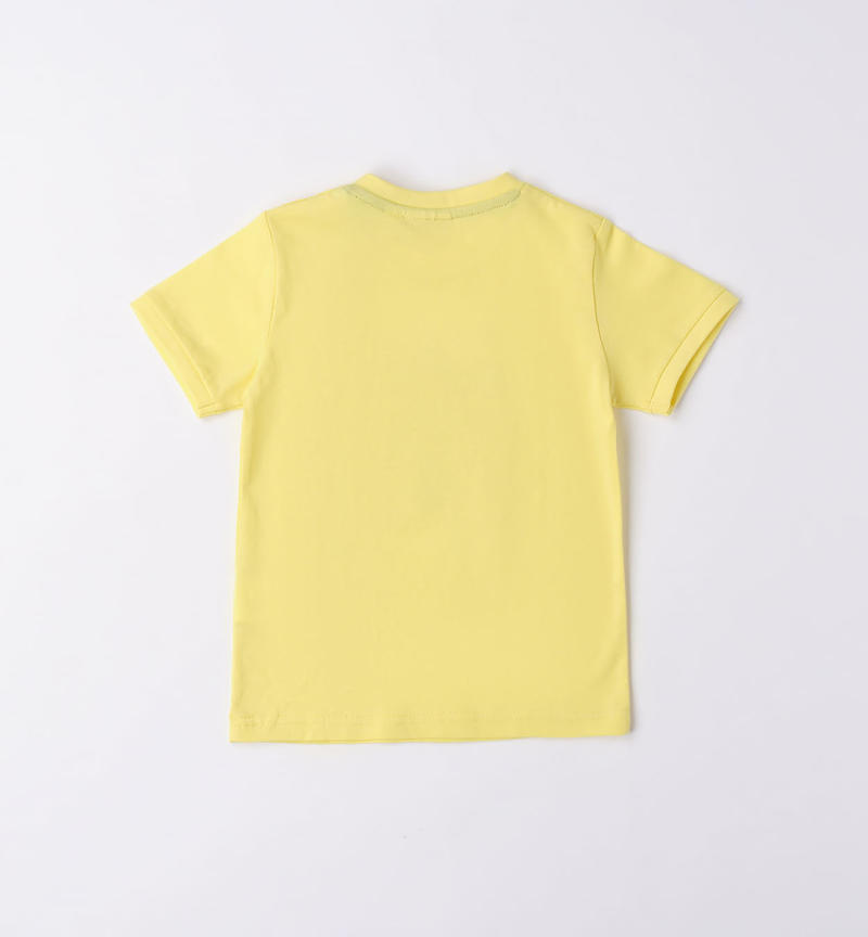 Sarabanda mixed print t-shirt for boys from 9 months to 8 years GIALLO-1417