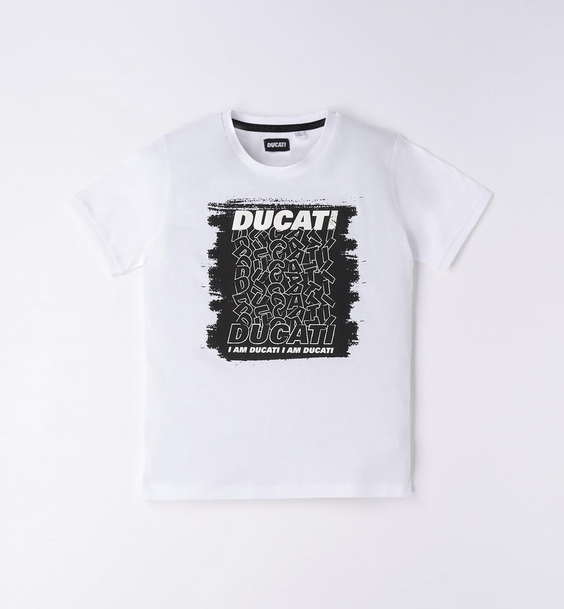 Ducati 100% cotton t-shirt for boys from 3 to 16 years BIANCO-0113