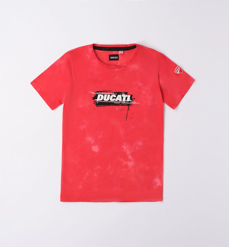Ducati 100% cotton t-shirt for boys from 3 to 16 years ORANGE FLUO-5840
