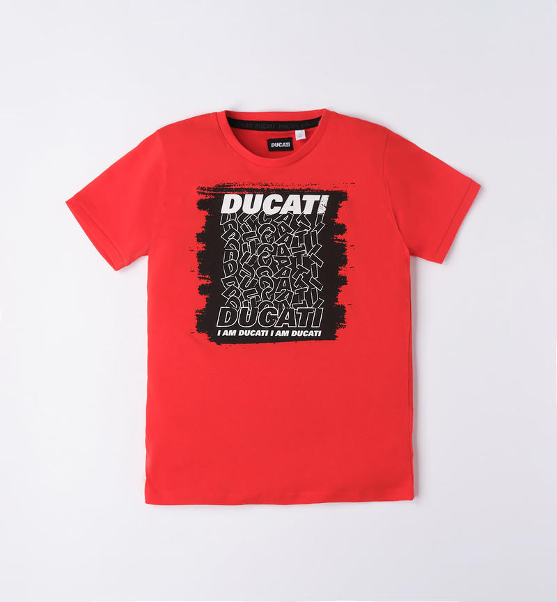 Ducati 100% cotton t-shirt for boys from 3 to 16 years ORANGE FLUO-5840