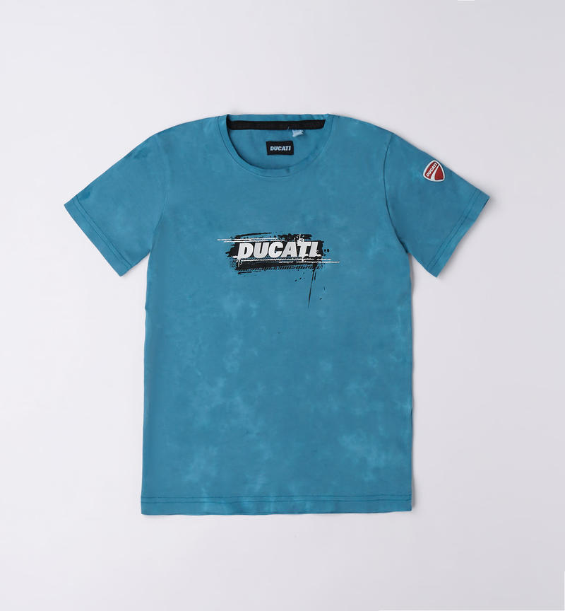 Ducati 100% cotton t-shirt for boys from 3 to 16 years TURCHESE-4312