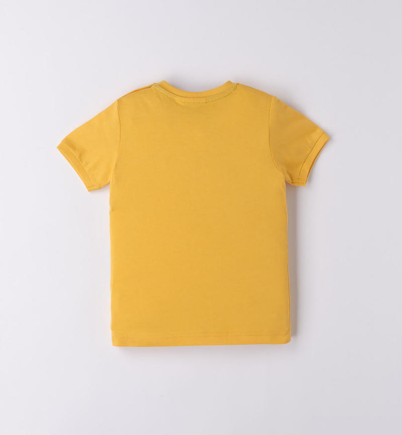 Sarabanda 100% cotton jersey t-shirt for boys from 9 months to 8 years GIALLO-1614