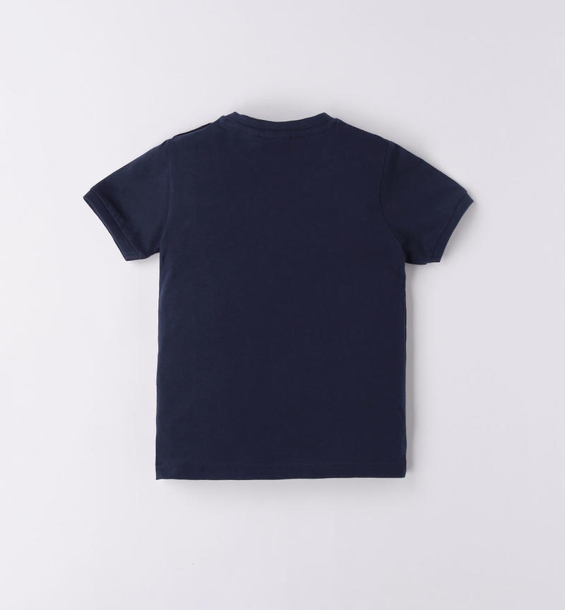 Sarabanda 100% cotton jersey t-shirt for boys from 9 months to 8 years NAVY-3854
