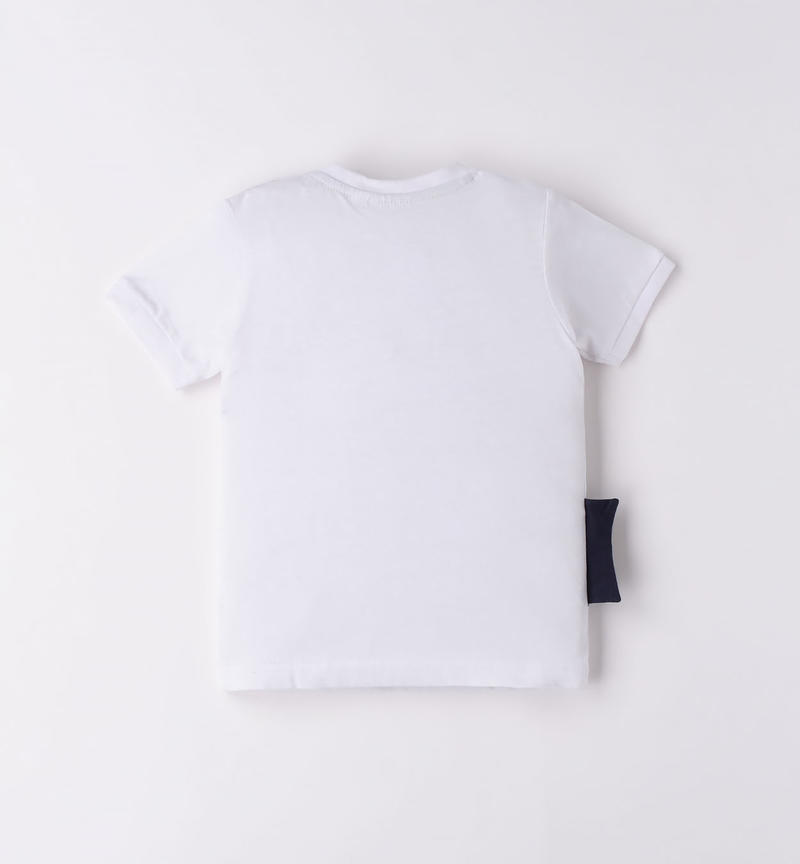 Sarabanda fish t-shirt for boys from 9 months to 8 years BIANCO-0113