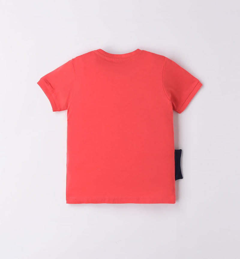 Sarabanda fish t-shirt for boys from 9 months to 8 years ROSSO-2152