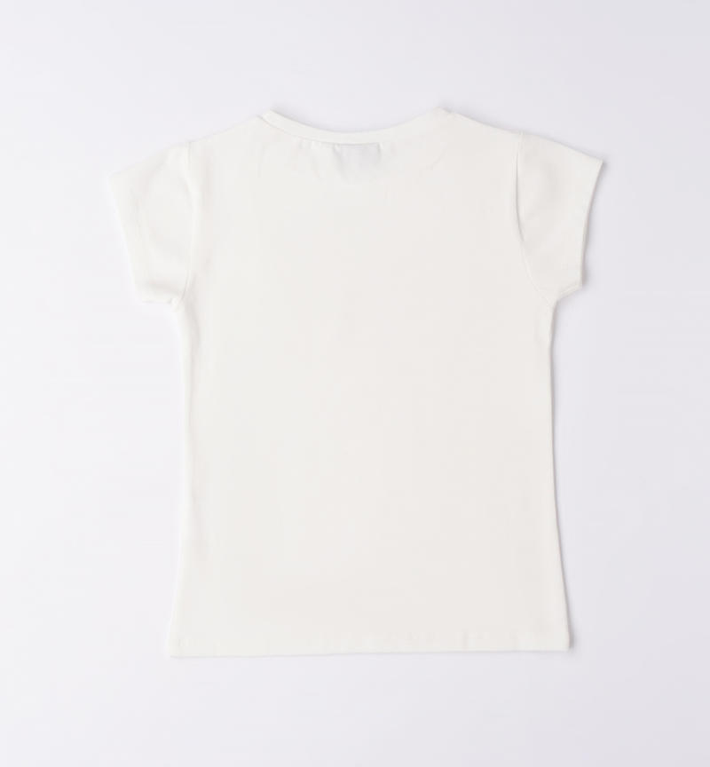 Sarabanda T-shirt with small pocket for girls from 8 to 16 years PANNA-0112