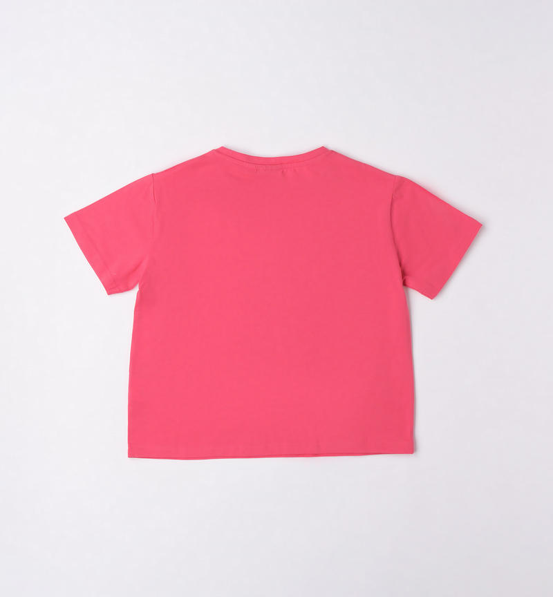 Sarabanda heart print T-shirt for girls from 3 to 16 years CORALLO-2433