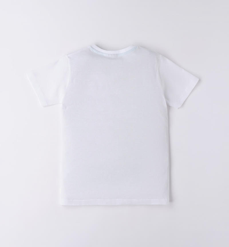 T-shirt ragazzo colorata da 8 a 16 anni Sarabanda BIANCO-0113
