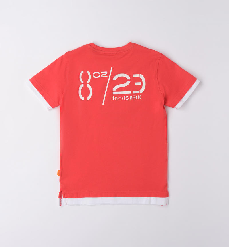 Sarabanda printed t-shirt for boys from 8 to 16 years ROSSO-2152