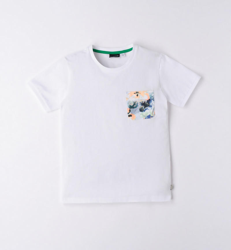 T-shirt ragazzo con taschino da 8 a 16 anni Sarabanda BIANCO-0113