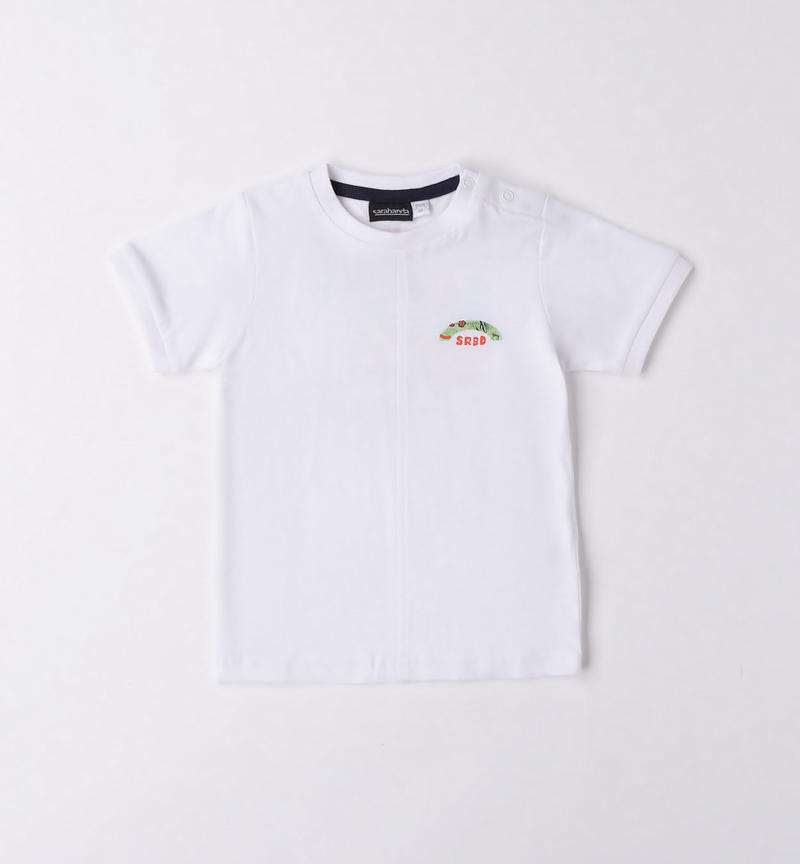 T-shirt stampa cactus bambino da 9 mesi a 8 anni Sarabanda BIANCO-0113