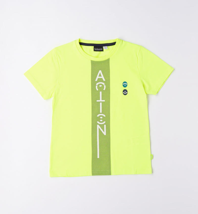 T-shirt stampa ragazzo da 8 a 16 anni Sarabanda GREEN ACID-5841