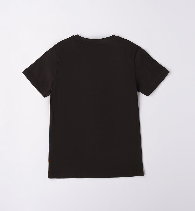 T-shirt stampa ragazzo da 8 a 16 anni Sarabanda NERO-0658