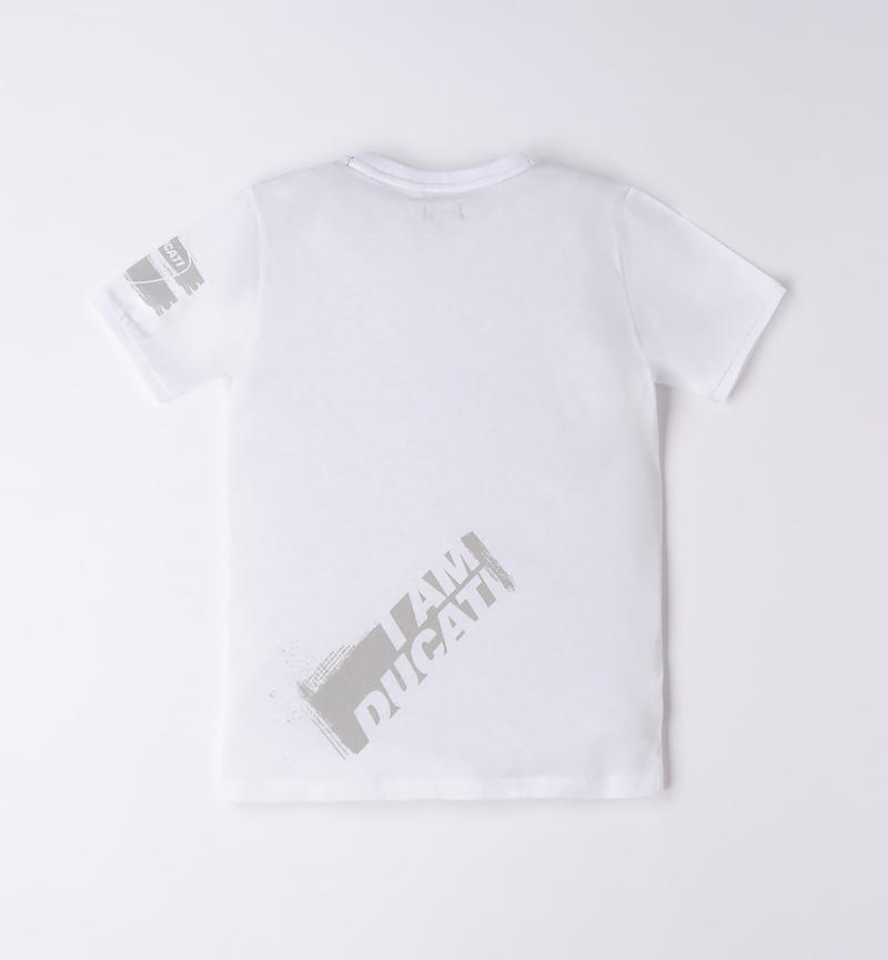 Ducati printed t-shirt for boys from 3 to 16 years BIANCO-0113