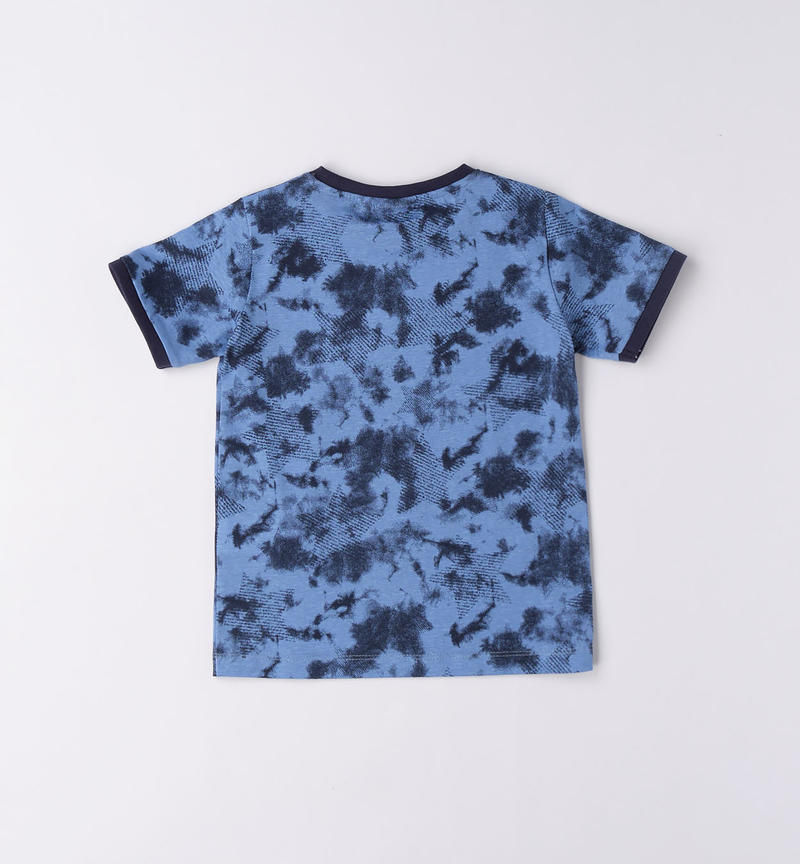 Sarabanda 100% cotton star t-shirt for boys from 9 months to 8 years BIANCO-NAVY-6VG9