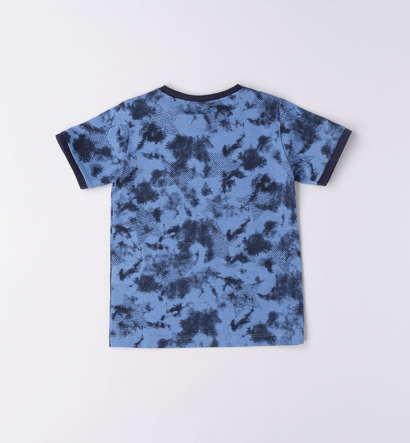T-shirt stelle 100% cotone bambino da 9 mesi a 8 anni Sarabanda BIANCO-NAVY-6VG9