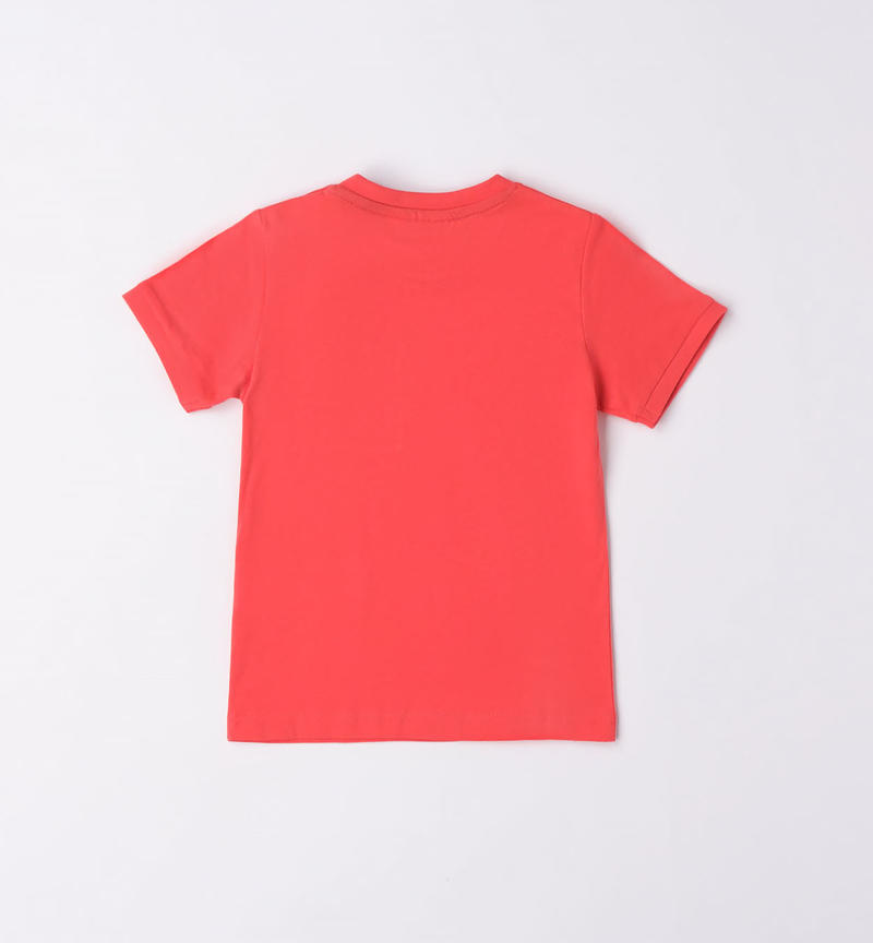 Sarabanda 100% cotton pocket t-shirt for boys from 9 months to 8 years ROSSO-2152