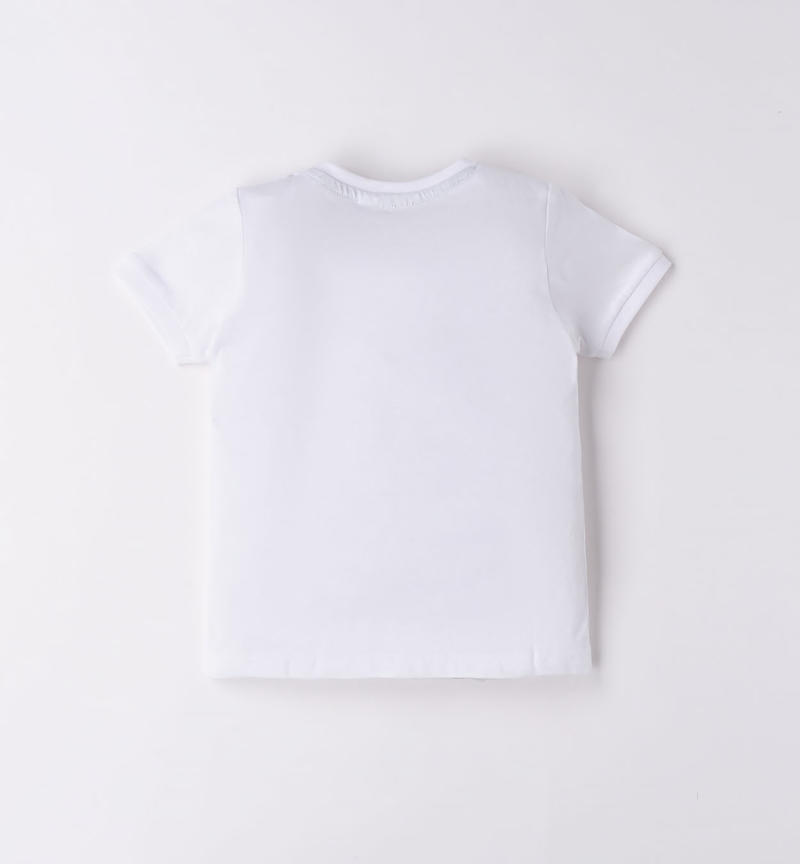 Sarabanda zebra t-shirt for boys from 9 months to 8 years BIANCO-0113