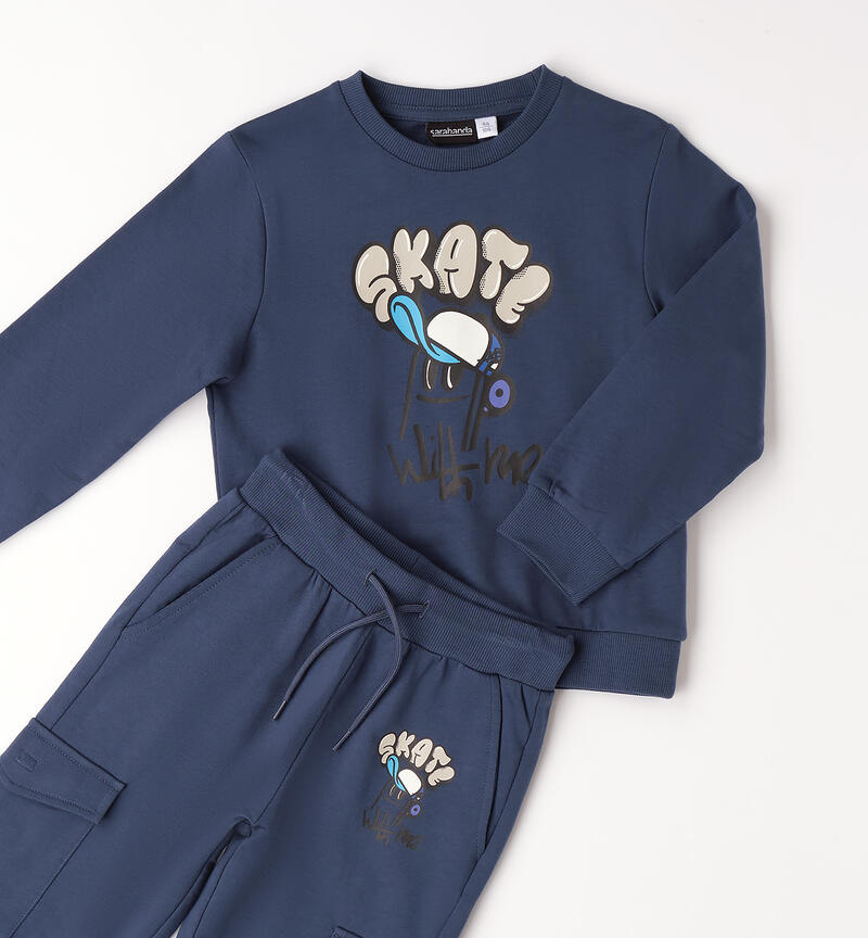 100% cotton tracksuit for children BLU-3656