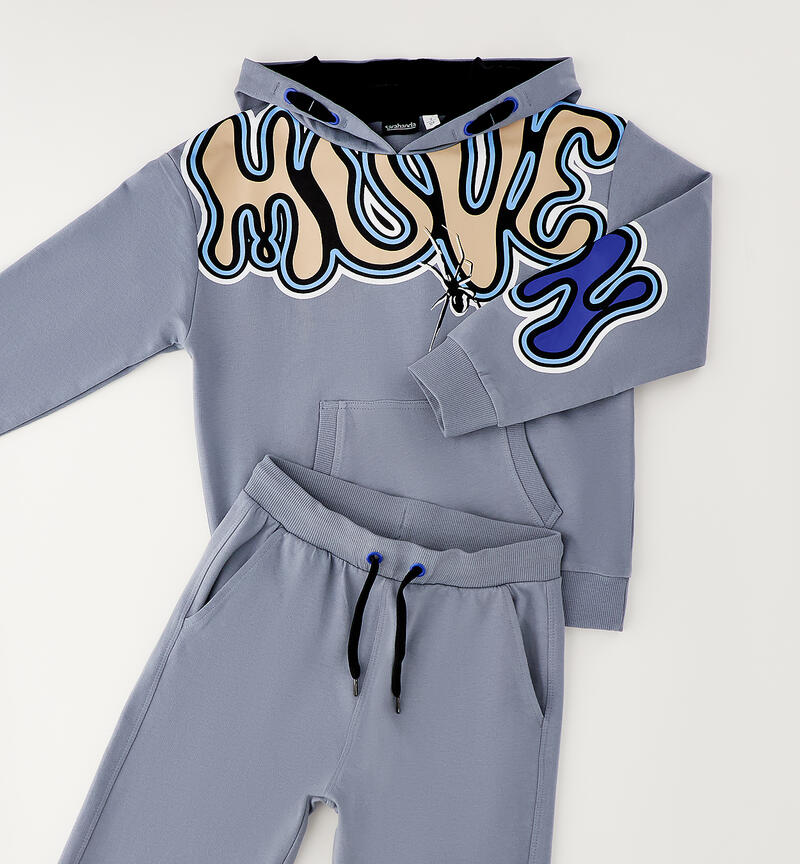 100% cotton tracksuit for boys GRIGIO  -3882