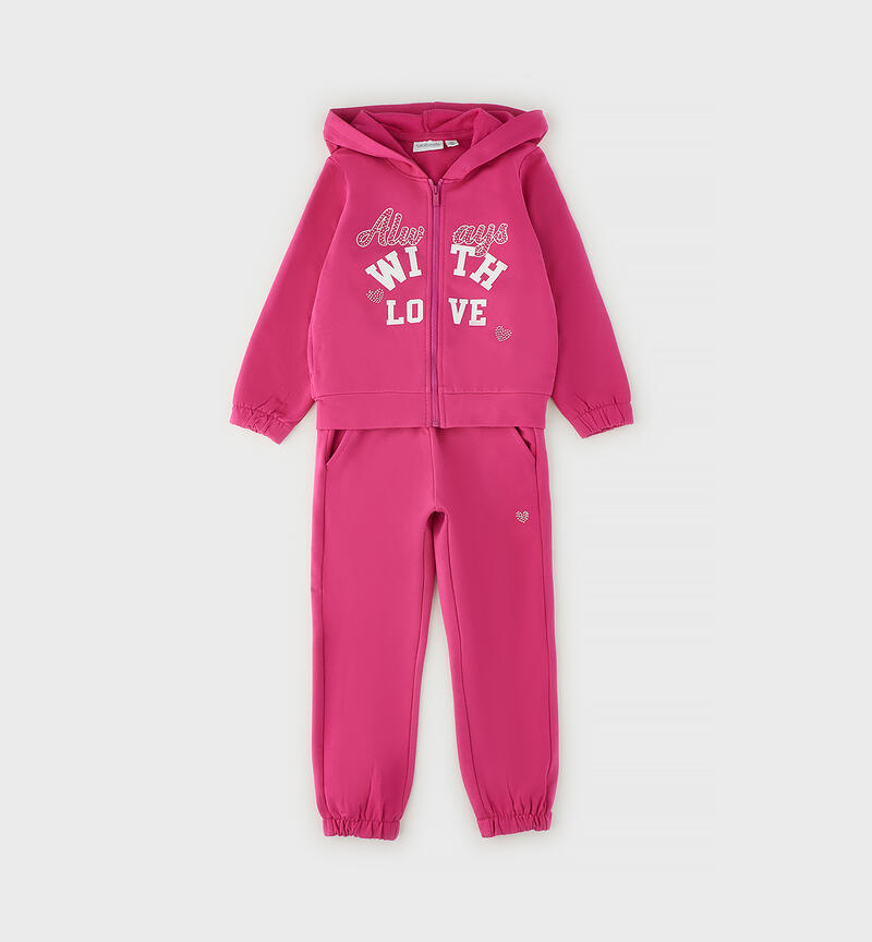 2-piece tracksuit for girls FUXIA-2453