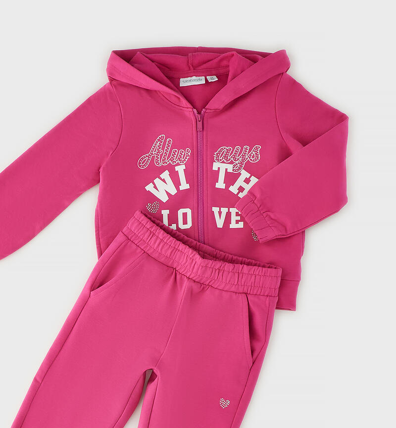2-piece tracksuit for girls FUXIA-2453