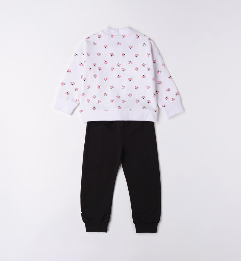 Sarabanda bee sports suit for girls from 9 months to 8 years BIANCO-ROSSO-6V70