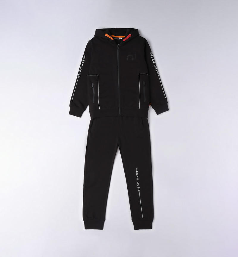 Sarabanda baggy tracksuit for boys from 8 to 16 years NERO-0658