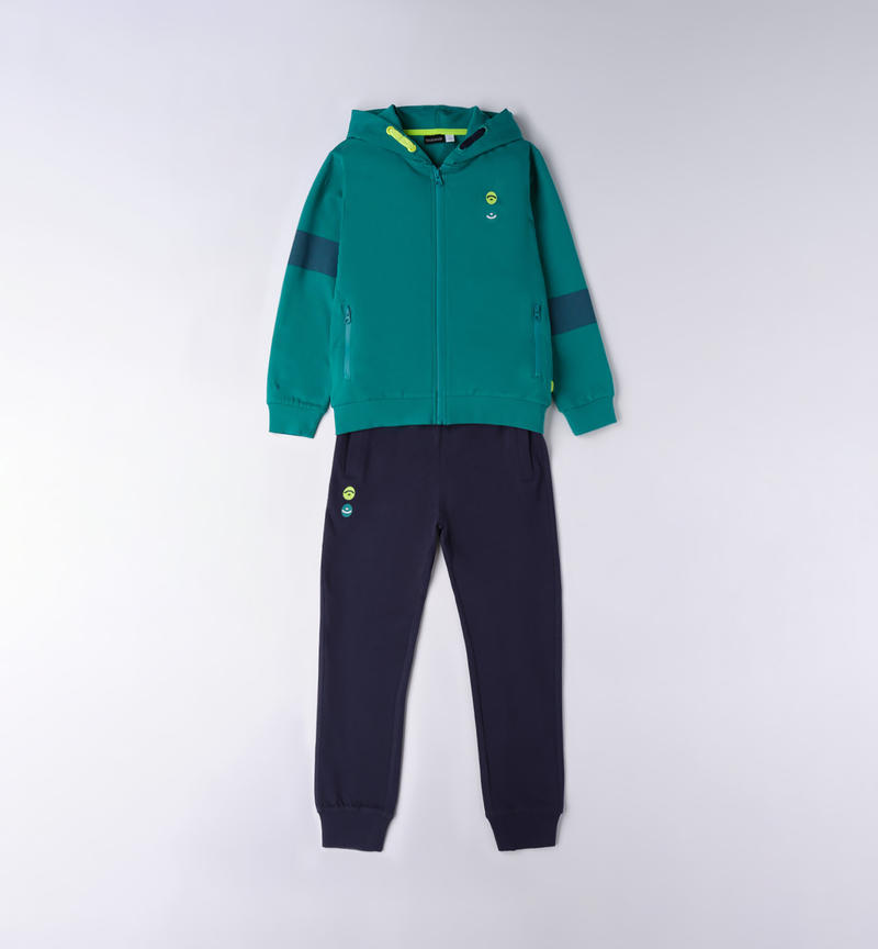 Sarabanda baggy tracksuit for boys from 8 to 16 years VERDE-4456