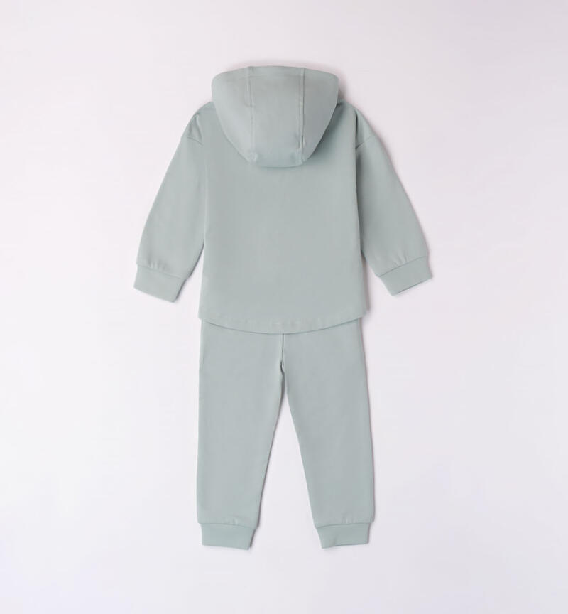 Sarabanda tracksuit with hearts for girls from 9 months to 8 years L.GREEN-4136