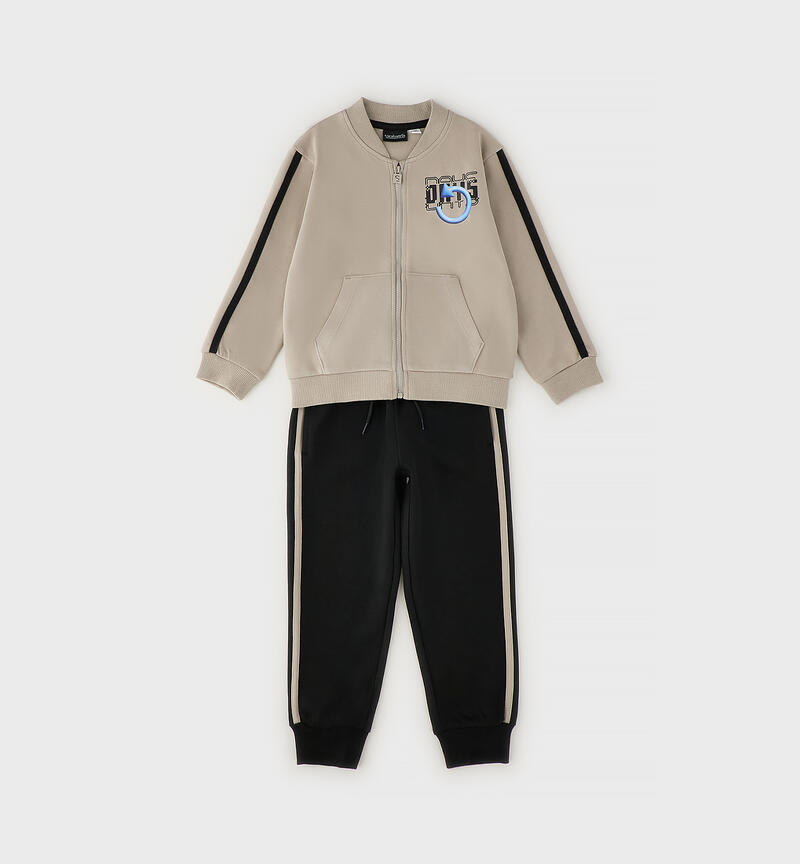 Tuta bambino bicolore BEIGE SCURO-0445