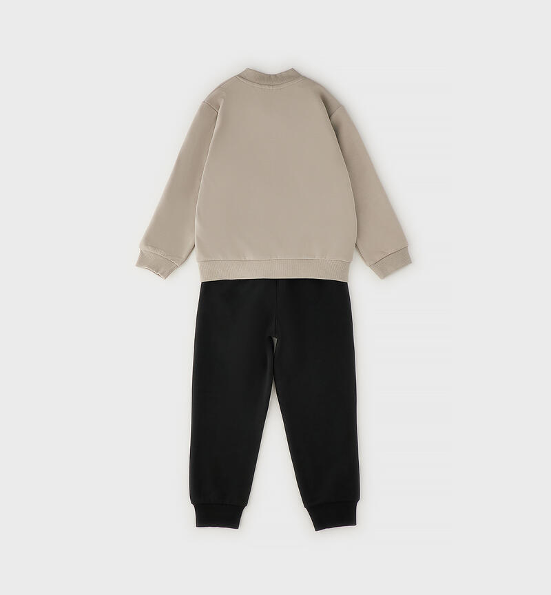 Tuta bambino bicolore BEIGE SCURO-0445