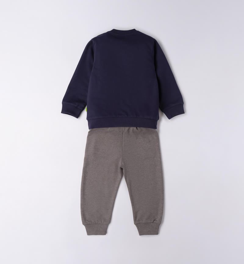 Sarabanda fleece tracksuit for boys from 9 months to 8 years NAVY-3854