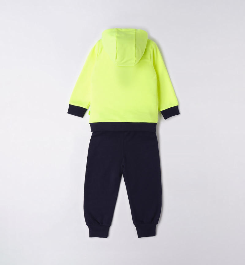 Sarabanda neon tracksuit for boys from 9 months to 8 years GREEN ACID-5841
