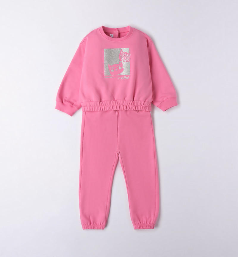 Sarabanda glitter outfit for girls from 9 months to 8 years ROSA-2426