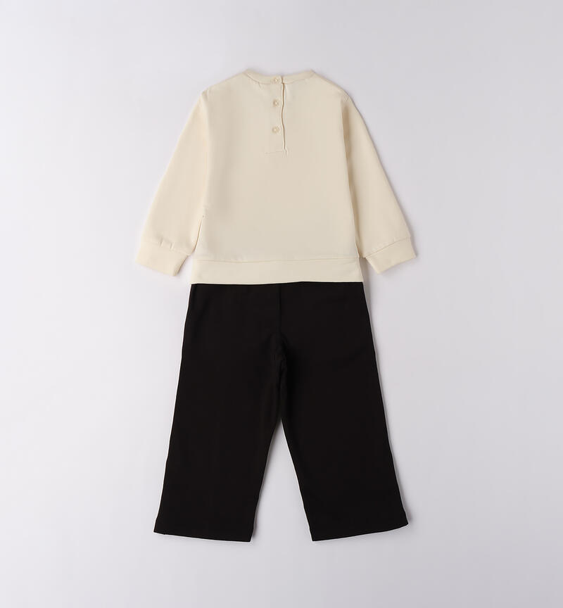 Tuta per bambina Sarabanda CREMA-0921