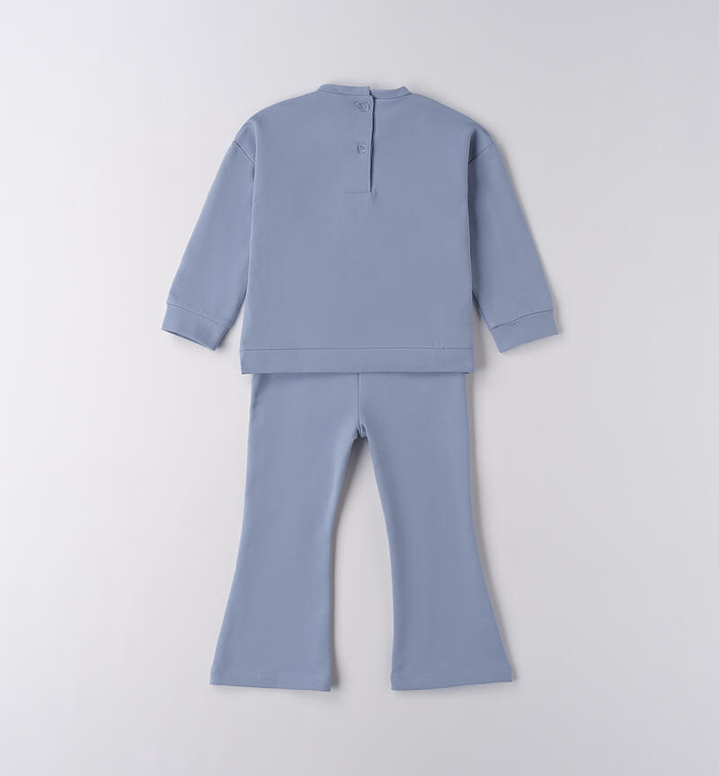 Tuta per bambina sportiva AZZURRO-3814
