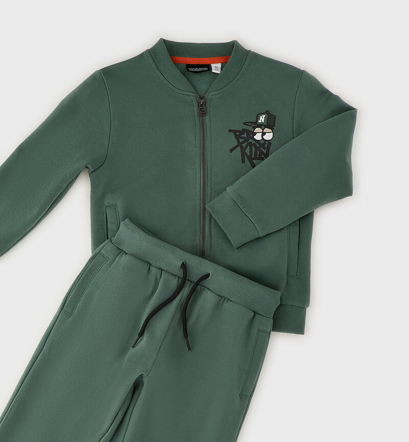 Tuta per bambino Sarabanda VERDE MILITARE-4717