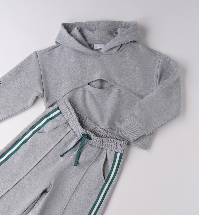 Tuta per ragazza GRIGIO MELANGE-8992