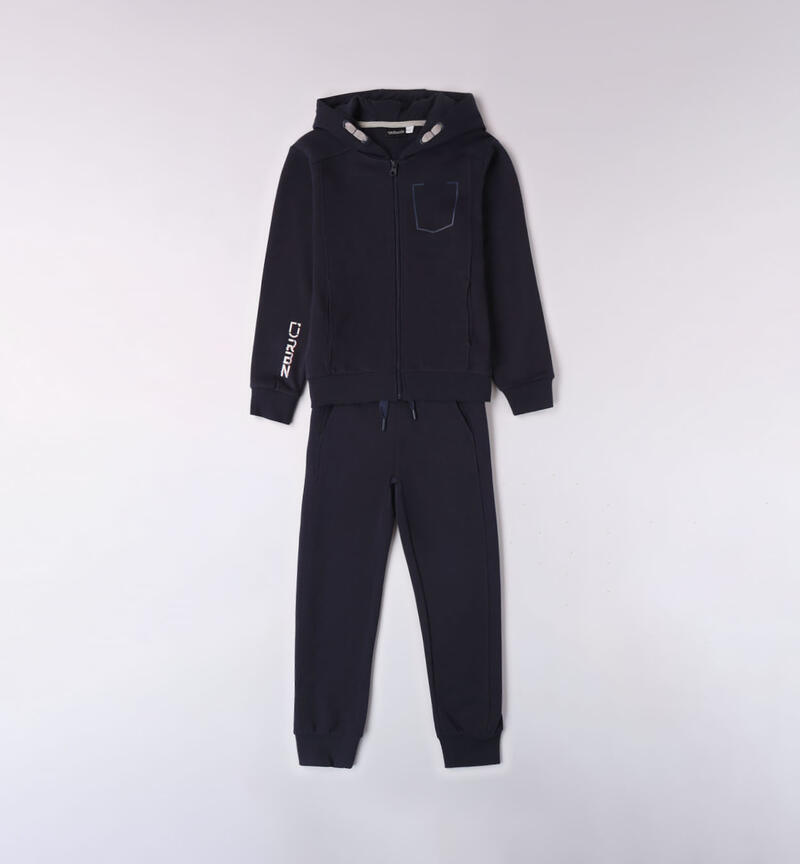 Sarabanda 100% cotton tracksuit for boys from 8 to 16 years NAVY-3854