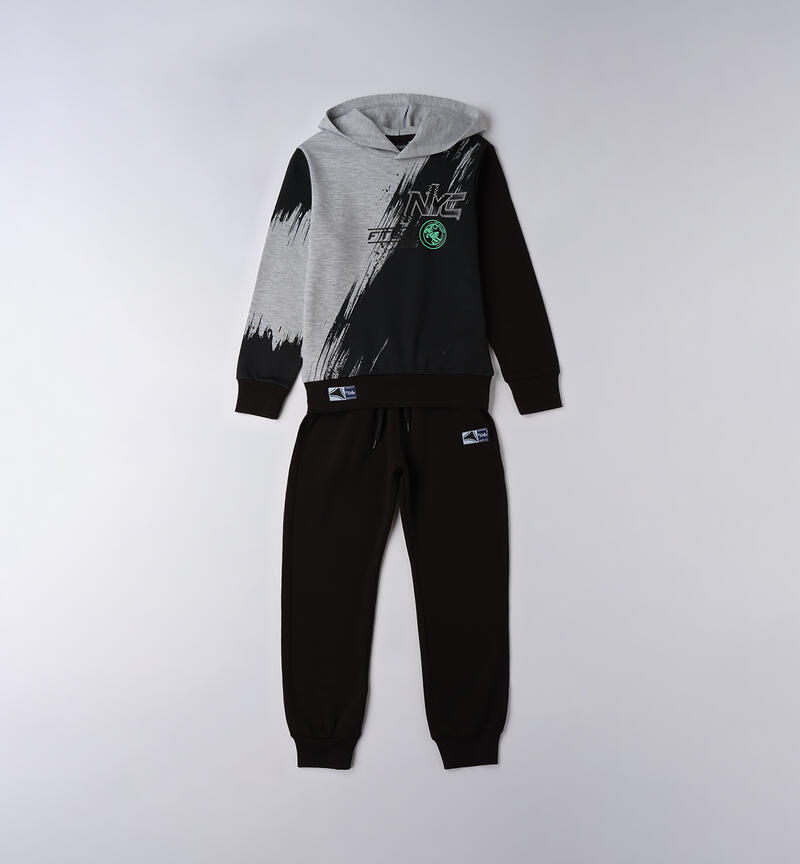 Tuta per ragazzo GRIGIO MELANGE-8992