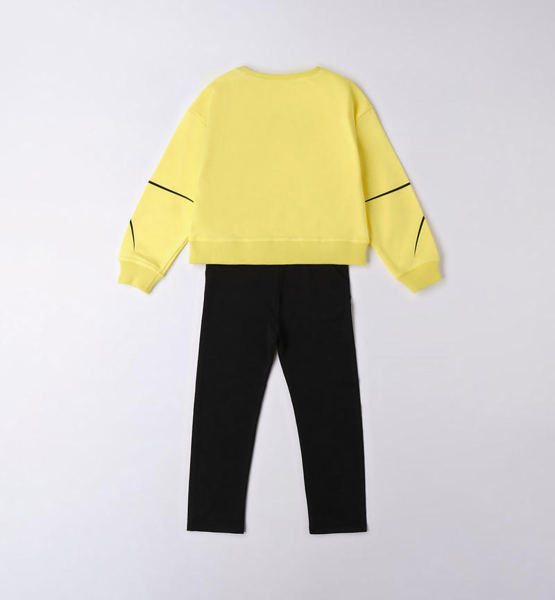 Tuta ragazza con leggings da 8 a 16 anni Sarabanda GIALLO-1417