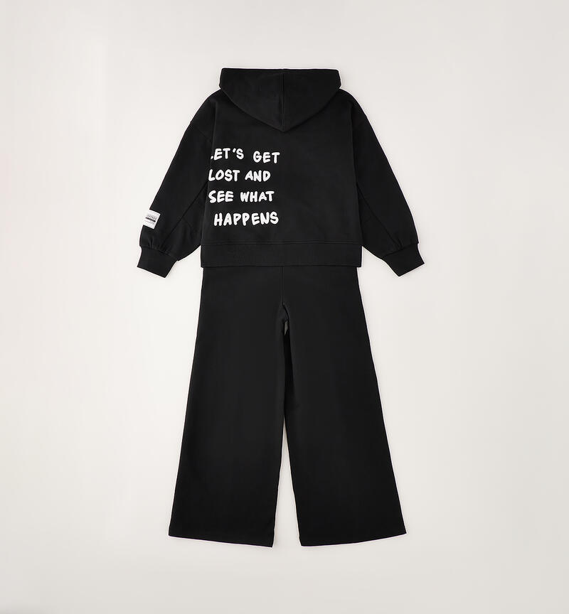 Sarabanda girl's jumpsuit NERO-0658