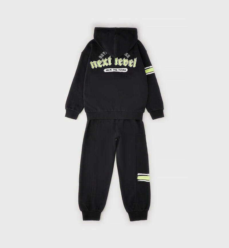 Tuta ragazzo 100% cotone NERO-0658